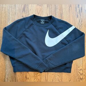 Nike Dri-Fit Cropped Crewneck Sweatshirt S Black